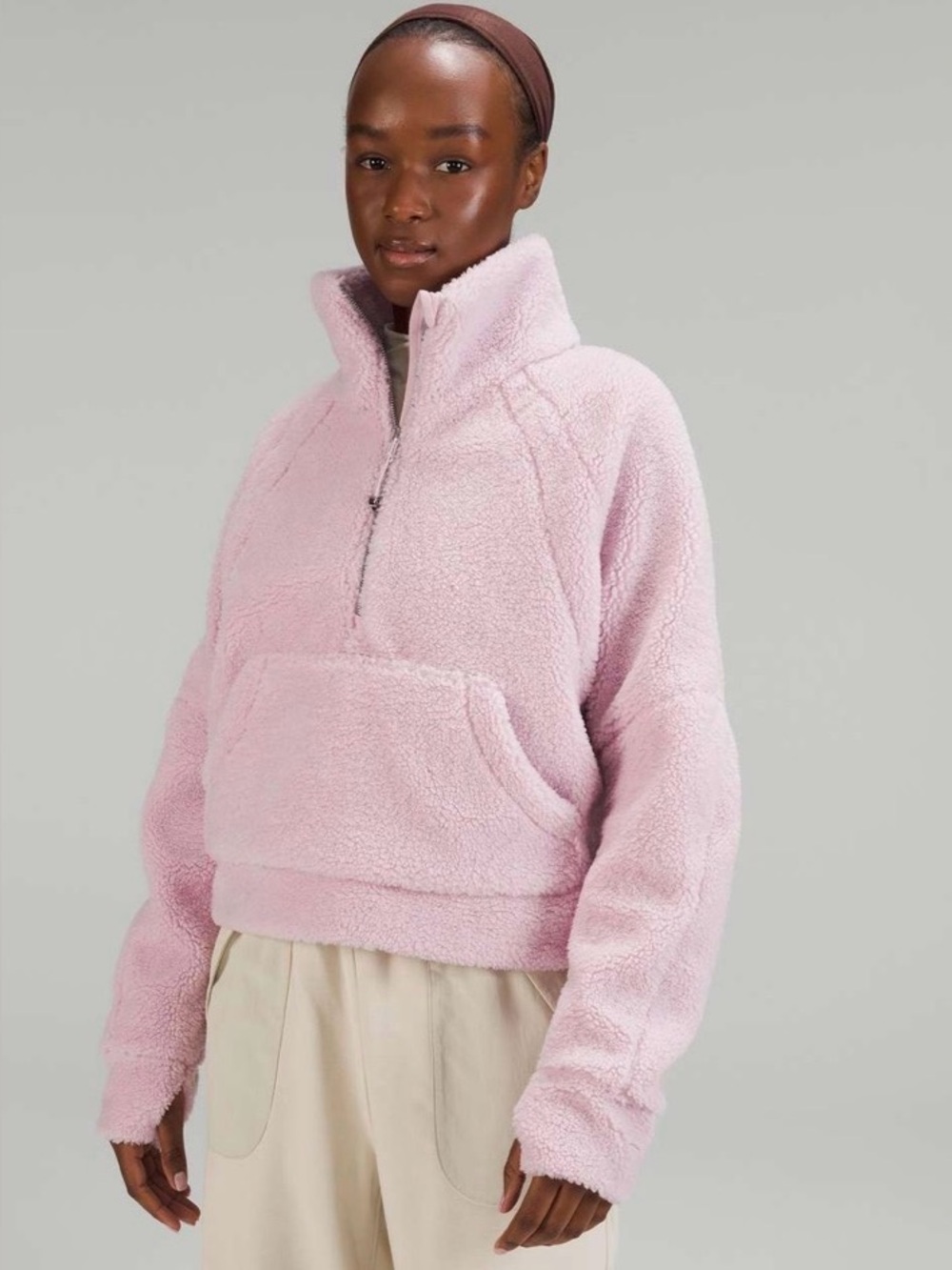 Lululemon Scuba Oversized Fleece Funnel Neck in Pink Peony - M/L